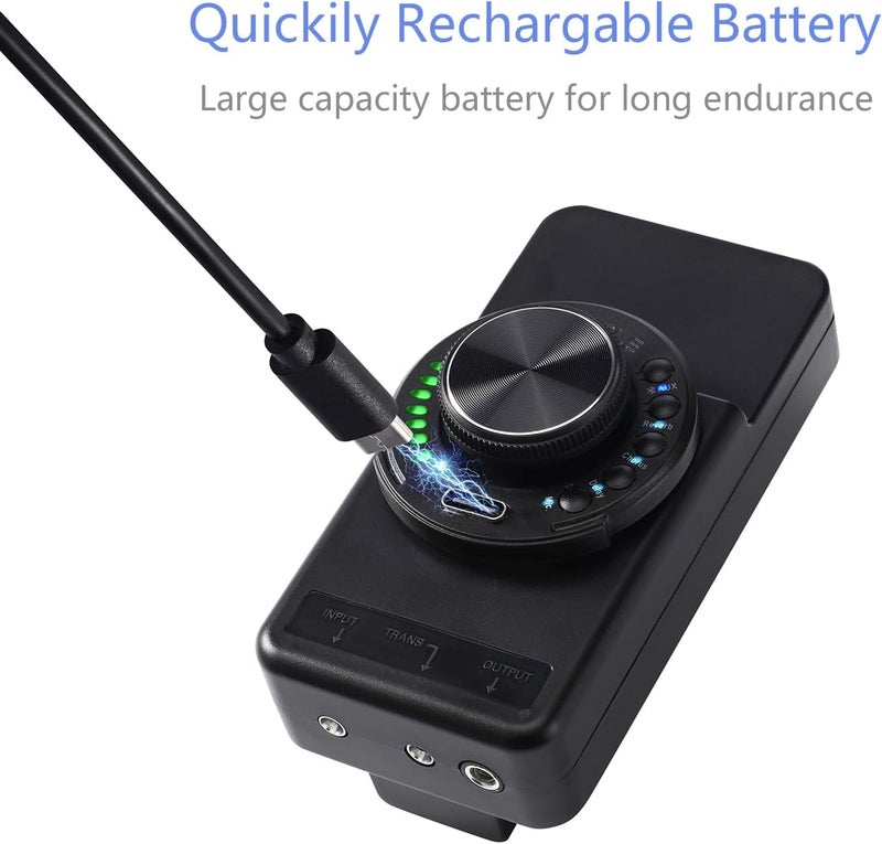 SUNYIN Acoustic Guitar Pickup New Concept Mini On-Board Bluetooth Guitar Preamp Recverb Chours Delay Effect Adjustable Piezo Pickup and Microphone Pickup Dula-Pickup System - Image 5